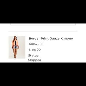 Torrid Cropped Kimono